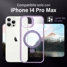 Carica l'immagine nel visualizzatore di Gallery, Cover Magnetica per iPhone 14 Pro Max con Supporto Stand ad Anello, [Protezione Antilngiallimento &amp; Antiurto] Custodia T