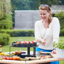 Carica l'immagine nel visualizzatore di Gallery, Barbecook Spiedini da barbecue riutilizzabili, set di 3 XL spiedini, accessori per barbecue in acciaio inox e legno, 65c