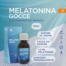 Carica l'immagine nel visualizzatore di Gallery, Melatonina pura in gocce 90ml |Melatonina bambini e adulti per Dormire Meglio |Aiuta con l’insonnia| Gocce per dormire e