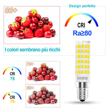 Carica l'immagine nel visualizzatore di Gallery, Lampadina LED E14, 5W (equivalenti a 40 W),6500K,luce bianco freddo,base in ceramica, piccola vite non dimmerabile per c