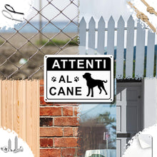 Carica l'immagine nel visualizzatore di Gallery, TAKULA Cartello Attenti al Cane 22x15cm – Alluminio per Cancelli e Giardini