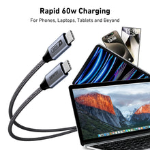 Carica l'immagine nel visualizzatore di Gallery, BENFEI Cavo USB C USB C 60W [4Pezzi 2x1M+2x2M], Cavo USB Type-C Ricarica Rapida, New Nylon Cavo Tipo C Caricabatterie Ce