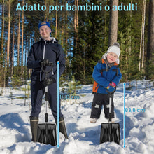 Carica l'immagine nel visualizzatore di Gallery, LESOLEIL Pala da neve per vialetto auto, 3 in 1 pala da neve portatile
