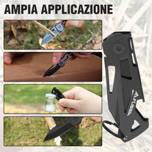 Carica l'immagine nel visualizzatore di Gallery, FLISSA Coltellino Tascabile Mini Nero, 6,5cm Coltello Pieghevole EDC