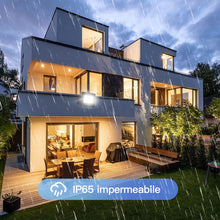 Carica l'immagine nel visualizzatore di Gallery, Faretto LED Esterno 2 Pezzi Potenti Faro a Esterni IP65 Impermeabile Super Illuminoso, Nero 20W 2000LM Faretti Led Lampa
