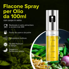 Carica l'immagine nel visualizzatore di Gallery, PORTENTUM Spruzzatore Olio Spray Premium per Cucina e Friggitrice ad Aria 100ml Spray Olio Cucina Antigoccia, Oliera di Vetro con Dispenser Accessori Friggitrice Senza Olio