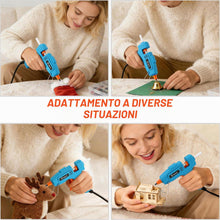 Carica l'immagine nel visualizzatore di Gallery, Pistola Colla a Caldo Mini: DEKO 50W Pistola a Caldo per Crafting con 85 Pezzi 7mm×120mm Colla a Caldo, per Scuola, DIY,