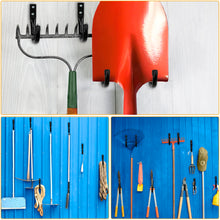 Carica l'immagine nel visualizzatore di Gallery, 12 x Ganci da Muro per Garage, Ganci da Parete Nero, Gancio a J per Garage