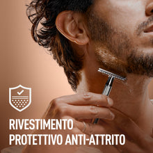 Carica l'immagine nel visualizzatore di Gallery, King C. Gillette Rasoio di Sicurezza con Manico in Metallo, 5 Lamette
