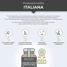 Carica l'immagine nel visualizzatore di Gallery, Carbone Vegetale Per Gonfiore Pancia I Biologico | 60 Capsule | Nutrimea