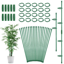 Carica l'immagine nel visualizzatore di Gallery, Tutore per Piante 20 Pezzi Sostegno per Piante con 20 Moschettoni 10 Collegamento Tubis Plant Stand Bastone per Piantes 