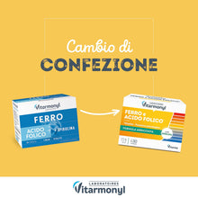 Carica l'immagine nel visualizzatore di Gallery, Vitarmonyl Ferro - Contro le Carenze Con Acido Folico - 30 capsule