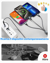 Carica l'immagine nel visualizzatore di Gallery, Miger Cavo Ricarica Multiplo 5 in 1,USB A/C Multi Cavo di Ricarica [1.2M]