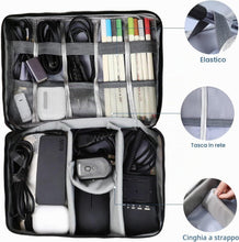 Carica l'immagine nel visualizzatore di Gallery, AiQInu Organizer Cavi Borsa da Viaggio Organizzatore Cavi Resistente All'acqua Portatile Porta Cavi Organizer per Caricatore, Chiavetta USB, Auricolare, Power Bank, Hard Disk, Scheda SD