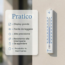 Carica l'immagine nel visualizzatore di Gallery, Lantelme Set di 3 termometri da giardino, temperatura + – 50 °C, lunghezza 17 cm, resistente alle intemperie, analogici,