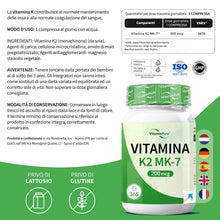 Carica l'immagine nel visualizzatore di Gallery, Vitamina K2 MK7 200 mcg, 365 Micro Compresse - VitaminPure