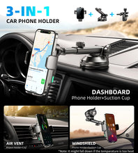 Carica l'immagine nel visualizzatore di Gallery, Caricatore Wireless, [Doppia Bobina] 15W Supporto per Telefono Auto con Ricarica Wireless, Auto-Bloccaggio Caricabatteri