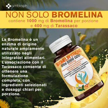 Carica l'immagine nel visualizzatore di Gallery, Bromelina Forte 5000 Gdu/G e Tarassaco 120 cpr Fino a 4 mesi di fornitura