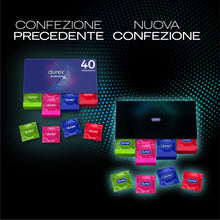 Carica l'immagine nel visualizzatore di Gallery, Durex Surprise Me Kit di Preservativi Assortiti, Sottili con Rilievi e Nervature, 40 Profilattici