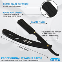 Carica l'immagine nel visualizzatore di Gallery, Rasoio a Mano Libera Professionale GTEX - 2 Rasoio Barba Manuale Uomo con 100 Lamette da Barba GTEX Premium - Rasoio Bar