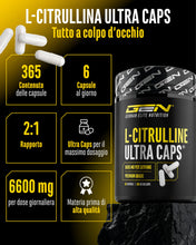 Carica l'immagine nel visualizzatore di Gallery, GEN GERMAN ELITE NUTRITION L-Citrullina Ultra Caps - 365 Capsule