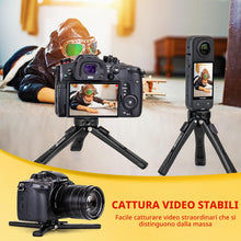 Carica l'immagine nel visualizzatore di Gallery, Zeadio Treppiede Mini Metallico Robusto - Treppiedino Universale per Camera, Gimbal, Action Cam, Videocamera, Microfono,