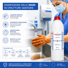 Carica l'immagine nel visualizzatore di Gallery, AIESI® Disinfettante a base di iodopovidone 10% (1000 ml) per cute integra PHARMAIOD