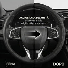 Carica l'immagine nel visualizzatore di Gallery, Coprivolante Auto Universale in Pelle Elastica, Copri Volante per Auto Antiscivolo e Traspirante, Accessori Interni per 