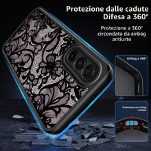 Carica l'immagine nel visualizzatore di Gallery, Tawarror Custodia per Samsung Galaxy A17 5G/4G, Motivo Fiori di Pizzo Vintage con Effetto Opaco Traslucido, Cover Protet
