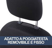 Carica l'immagine nel visualizzatore di Gallery, Auto Accessori Lupex - Copri sedili Auto Universali LS09 | Colore Grigio | Set Anteriori e Posteriori | Poliestere | No 