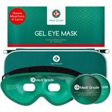 Carica l'immagine nel visualizzatore di Gallery, Medi Grade Maschera Occhi Gel Freddo con 2 Cuscinetti per Occhi, Set Verde
