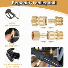 Carica l'immagine nel visualizzatore di Gallery, Zocipro 4Pcs Set Adattatore Idropulitrice da M22-14mm a 1/4 di Pollice, Kit di Collegamento Rapido e Scollegamento per I