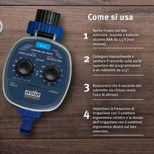 Carica l'immagine nel visualizzatore di Gallery, Aqua Control C4099O Programmatore d'irrigazione da giardino, per tutti i tipi di rubinetti, apertura a 0 bar. Vecchio C4