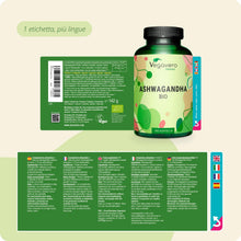 Carica l'immagine nel visualizzatore di Gallery, ASHWAGANDHA BIO Pura Vegavero® | 670 mg per capsula | con il 2% di Withanolidi | SENZA ADDITIVI | Polvere di Withania So