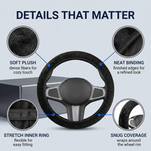 Carica l'immagine nel visualizzatore di Gallery, 1 Pezzi Coprivolante Per Auto, Coprivolante In Pelle Elastica, Volante Antiscivolo Per Veicoli, Coprivolante Auto Univer