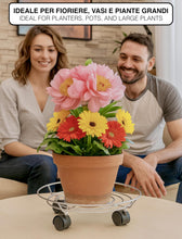 Carica l'immagine nel visualizzatore di Gallery, IPEA Carrello Sottovaso con Ruote per Vasi e Fioriere - 36 cm - Supporto Base Mobile in Metallo per Piante e Fiori per C