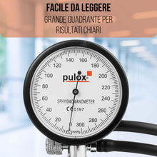 Carica l'immagine nel visualizzatore di Gallery, Pulox Misuratore Manuale di Pressione sanguigna - Sfigmomanometro aneroide per la misurazione della pressione arteriosa 