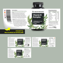 Carica l'immagine nel visualizzatore di Gallery, Complesso Vitaminico B – 240 compresse – con 8 vitamine B essenziali e cofattori – con forme bioattive – vegano, ad alto