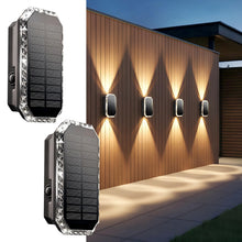 Carica l'immagine nel visualizzatore di Gallery, Lampada Solare da Esterno Alto e Basso, Applique Solare 3 Modalità IP65 Impermeabile, Faretti Lampade Luci Solari da Est