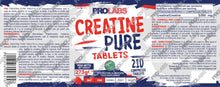 Carica l'immagine nel visualizzatore di Gallery, PROLABS– Creatina Monoidrata Creatine PURE, 210 Compresse x 1000mg 100% Purissima, Creatina Monoidrato Supporta Forza e 