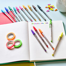 Carica l'immagine nel visualizzatore di Gallery, BIC Cristal Multicolour, Penne a Sfera Colorate, Punta Larga 1.6mm, Set Scrittura 15 Unità, Cancelleria Scuola e Ufficio