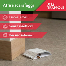 Carica l'immagine nel visualizzatore di Gallery, Pattler Trappole Scarafaggi da Interno – 12 Pezzi. Trappole per Blatte Senza Veleno con Colla ad Alta Tenuta per Elimina