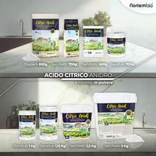Carica l'immagine nel visualizzatore di Gallery, Acido Citrico Anidro Puro in Polvere 5 kg Multiuso Alta Solubilità Granulometria Fine + eBook