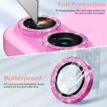 Carica l'immagine nel visualizzatore di Gallery, imluckies Glitter Pellicola Fotocamera per iPhone 16 - iPhone 16 Plus, AR+AF Vetro Temperato &amp; 9H Antigraffio Metallo Pr