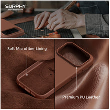 Carica l'immagine nel visualizzatore di Gallery, SURPHY Cover Magnetica per iPhone 17 Pro 6,3 Pollici,Custodia in Pelle PU per iPhone 17 Pro,Sottile Cover Antiurto con P