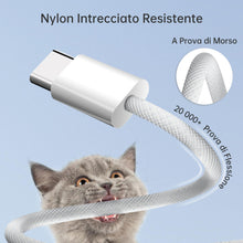 Carica l'immagine nel visualizzatore di Gallery, YISH Cavo USB C to USB C [2Pezzi-1M]：60W Cavo USB Tipo C PD 3A Ricarica Rapida Nylon Intrecciato Cavo Type C to Type C F