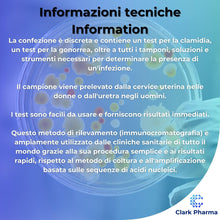 Carica l'immagine nel visualizzatore di Gallery, Kit per il test di Clamidia e Gonorrea | Testa uomini o donne per Clamidia e Gonorrea tramite tampone | Test rapido per 