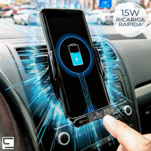 Carica l'immagine nel visualizzatore di Gallery, Caricatore Wireless Auto 15W, Supporto Cellulare Auto con Bloccaggio Automatico e Rotazione 360°, Ricarica Rapida per Bo