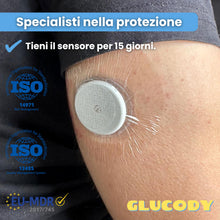 Carica l'immagine nel visualizzatore di Gallery, GLUCODY Cerotti Freestyle Libre 2 Ipoallergenici, Impermeabili, Traspiranti E Morbidi Con La Pelle/Marchio Specializzato