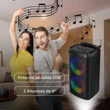 Carica l'immagine nel visualizzatore di Gallery, Altoparlante Bluetooth BSL-S21 con illuminazione sugli altoparlanti | 2 altoparlanti da 4 pollici | 20 W | Microfono in 